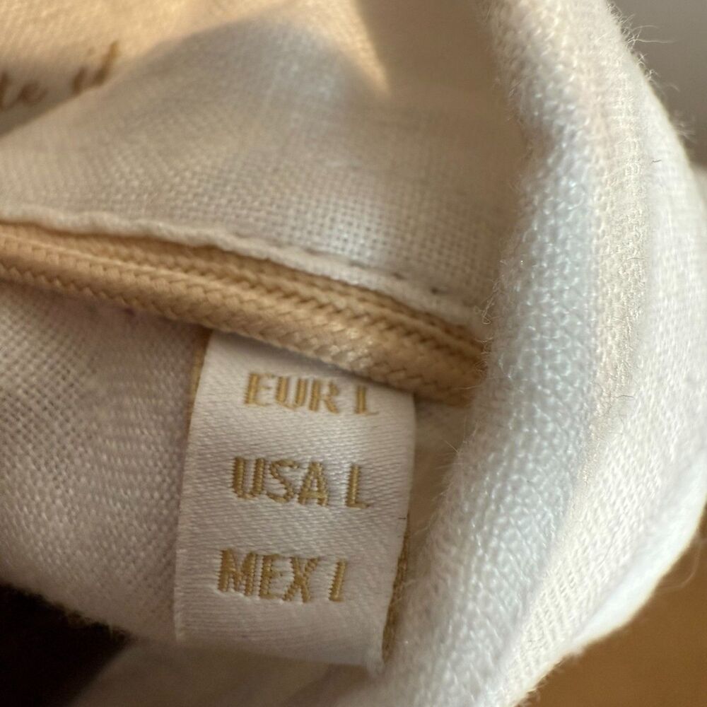 Porter and Ash White Linen Shirt Men's Size Large Beachy Neutral Casual Classic - Picture 11 of 16